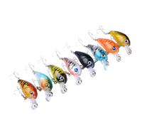 Appâts à manivelle en eau de mer, leurres à manivelle d'eau douce, 8 leurres de pêche faciles à attraper | Leurre réaliste pour poissons, appâts à affaissement lent, équipement de pêche pour la pêche