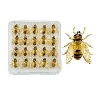 Appâts artificiels | Kit Pessca Moscou | Lot de 20 leurres abeilles réalistes | Équipement portable avec étui étanche pour pêcheurs débutants et professionnels dans les rivières lacs mer eaux douces