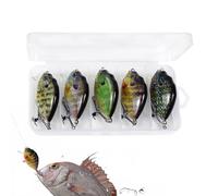 Appâts artificiels pour la perche - 5 pièces artificielles portables pour - Kit d'appâts de - pour rivière lac Jigging Traine et lancement en eaux douces et salées pour cadeau d'anniversaire ou