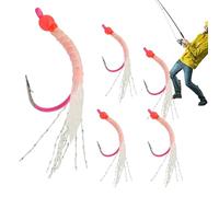 Appâts artificiels pour la Perche | Lot de 5 artificiels avec Queue à réflexe Lumineuse - Exches à Queue réfléchissante de 4,5 cm pour eaux Douces - pour taureaux Plein air, Eau Poissons comme