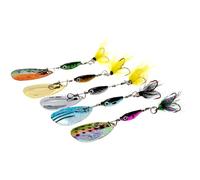 Appâts artificiels pour Persico Trota - Lot de 5 leurres rigides avec paillettes et amesi | Appâts multi-espèces pour Pike Pescegatto Persico Sole, utilisation dans la rivière Lake River Solding Water