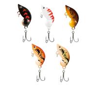 Appâts de Pêche - Kit de Leurres de Pêche - 5 Pièces Leurre Nageur Attractant pour Truite, Sandre, Crappie, Saumon, Poisson-Chat, Crevette, Hommes, Sports Plein Air en Eau Douce et Eau