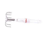 Appâts de pêche LED lumineux compacts portables Structure Crochet pour seiches capture huit hameçons Leurres lumineux multifonctions pour eaux douces