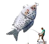 Appâts de pêche,Leurres réalistes avec crochets | Appâts de natation segmentés Perche | Pour lac d'eau douce et d'eau salée et réservoir de rivière Étang Nuit et matin