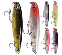 Appâts de pêche pour bar à eau, leurres de pêche avec appâts rigides,Leurre de pêche 6X | Trucs de pêche, appâts de natation appâts de bar, yeux artificiels colorés, pour tous les types d'a