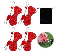 APPCXOKL 4 Pièces Corde de Levage de Corde à Vent de Haute Qualité - Corde de Tente Robuste, Réglable et Réfléchissante, Idéale pour Le Camping