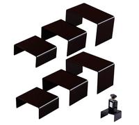 APPCXOKL Ensemble de 6 Présentoirs en Acrylique Noir - Plateaux de Présentation Polyvalents , Vitrine Acrylique, Support de rangement en acrylique robuste
