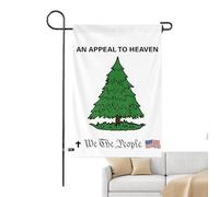 Appel au drapeau du paradis, un drapeau en pin extérieur | Drapeaux verticaux de jardin Drapeau d'arbre de pin | Drapeaux historiques patriotiques résistants à la décoloration, drapeau