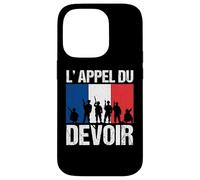 Appel du Devoir Patriote France Soldat Drapeau Français Coque pour iPhone 14 Pro