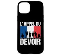 Appel du Devoir Patriote France Soldat Drapeau Français Coque pour iPhone 15 Plus