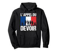 Appel du Devoir Patriote France Soldat Drapeau Français Sweat à Capuche