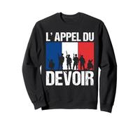 Appel du Devoir Patriote France Soldat Drapeau Français Sweatshirt
