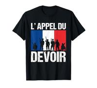 Appel du Devoir Patriote France Soldat Drapeau Français T-Shirt
