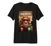 Appel téléphonique drôle Sasquatch Meme T-Shirt Haut de Gamme