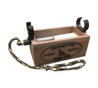 Appelant à dinde réaliste, outil sonore à bouton-poussoir, 15 x 7,9 cm, outil sonore avec construction en métal, dispositif de chasse en bois massif, appel gobbler avec design naturel, accessoire