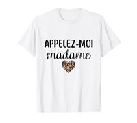 Appelez-moi madame cœur léopard cadeau future mariée T-Shirt