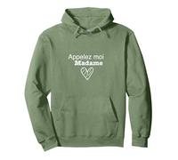 Appelez Moi Madame Sweat à Capuche, Unisexe pour Adultes, Vert Sauge, S