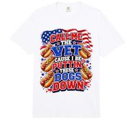 Appelle-Moi Le vétérinaire Parce Que Je Fais de Ces Chiens Un Patriote Comfort Colors Adult Heavyweight T-Shirt