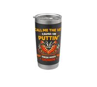 Appelle-moi le vétérinaire parce que je vais manger des hot dogs Gobelet isotherme en acier inoxydable double paroi