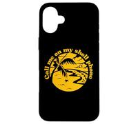 Appelle-Moi sur Mon téléphone Shell Ocean Beach Vibe Coque pour iPhone 16 Plus