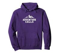 Appels d'aventure : Mountain Explorer Sweat à Capuche, Unisexe pour Adultes, Violet, S
