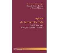 Appels de Jacques Derrida Précédé de "Justices" de Jacques Derrida - Danielle Cohen-Lévinas - Hermann - broché - Essai