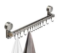 Appendiabiti Da Cucina - Gancio Da Cucina Senza Foratura, Autoadesivo | Porta Utensili Da Cucina | Organizzatore Con Ripiano A Ventosa Per Supporto Senza Trapano, Soluzione Di Archiviazione Rimovibile