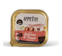 Appetite Barquettes Terrine pour Chat Adulte au Saumon Et De Truite 100g