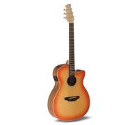 Applause Guitare électro-acoustique - Jump OM Electro Cut - Table en épicéa massif - Fond Ovangkol - Pan coupé - Honey Burst mat - AEO-69-HB