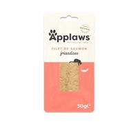 Applaws 100% Friandise naturelle pour chat - Snack Longe de saumon entier pour chatons, chats adultes et chats âgés - Lot de 12 sachets de 30 g