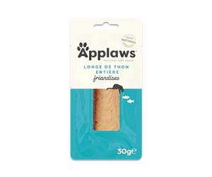 Applaws 100% Friandise naturelle pour chat Snack Longe de thon entier pour chatons, chats adultes et chats âgés - Lot de 12 sachets de 30 g