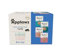 Applaws 100% Natural Wet Cat Food - Fish Selection in Jelly, 24 x 70g Pouches