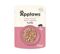 Applaws 100% Natural Wet Cat Food - Tuna Fillet with Prawn in Jelly, 16 x 70g Pouches