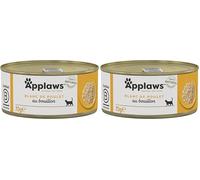 Applaws 100% Naturel Nourriture Humide aux Morceaux de Blanc de Poulet pour Chats Adultes en Bouillon - 24 boîtes de 70g (Lot de 2)