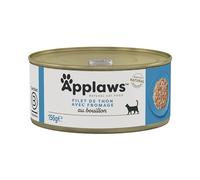 Applaws 100% Naturel Nourriture humide pour chat Thon avec fromage dans le bouillon - 24 boîtes de 156g