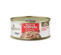 Applaws Nourriture Humide 100% Naturelle pour Chien, Poulet sans céréales avec bœuf dans Une boîte à Sauce, 156 g (Lot de 12)