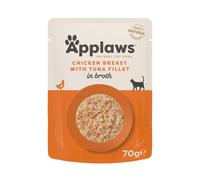 APPLAWS Adult Pouch Chicken with Tuna poitrine de poulet avec filet de thon dans un bouillon 70 g