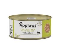 Applaws Boîtes de Nourriture Humide Naturelle pour Chats, Thon aux algues en Bouillon - 24 x 70 g