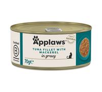 APPLAWS Cat Adult Tuna with Mackerel in Gravy filet de thon avec maquereau en sauce 70 g