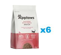 APPLAWS Cat Dry Adult - Poulet et canard sans céréales - 2,4 kg (6x400 g)
