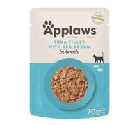 APPLAWS Cat Pouch - Nourriture humide Thon et daurade - 70 g