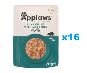 APPLAWS Cat Pouch Thon et maquereau en gelée 16x70 g