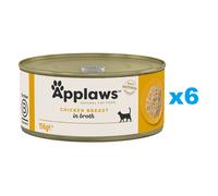 APPLAWS Cat Tin Adult - Blanc de poulet en bouillon - 6x156g