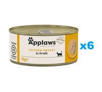 APPLAWS Cat Tin Adult - Blanc de poulet en bouillon - 6x70 g