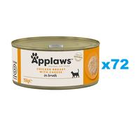 APPLAWS Cat Tin Adult - Blanc de poulet et fromage en bouillon - 72x156 g