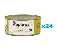 APPLAWS Cat Tin Adult - Filet de thon avec algues en bouillon - 24x156 g