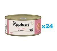 APPLAWS Cat Tin Adult - Filet de thon avec crevettes en bouillon - 24x156 g