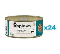 APPLAWS Cat Tin Adult - Poisson de l'océan en bouillon - 24x156 g