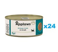 APPLAWS Cat Tin Adult - Poisson de l'océan en bouillon - 24x70 g