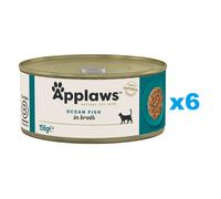 APPLAWS Cat Tin Adult - Poisson de l'océan en bouillon - 6x156 g